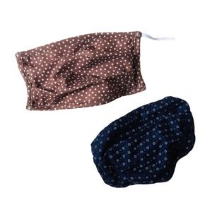 2 polka dot face masks
